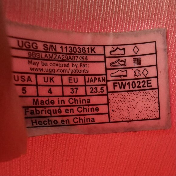 UGG Drizlita Boots Womens Size 5 Waterproof Rain Rubber Fur Lined 1130361K Shoes - Picture 4 of 9